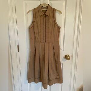 Pleated Collared Midi Dress